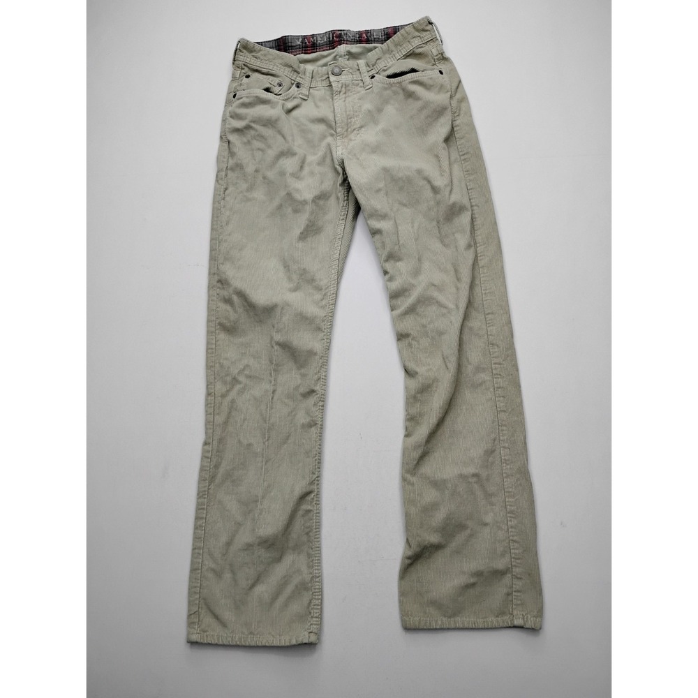 American Eagle Corduroy Pants Mens 29x32 Beige Preppy